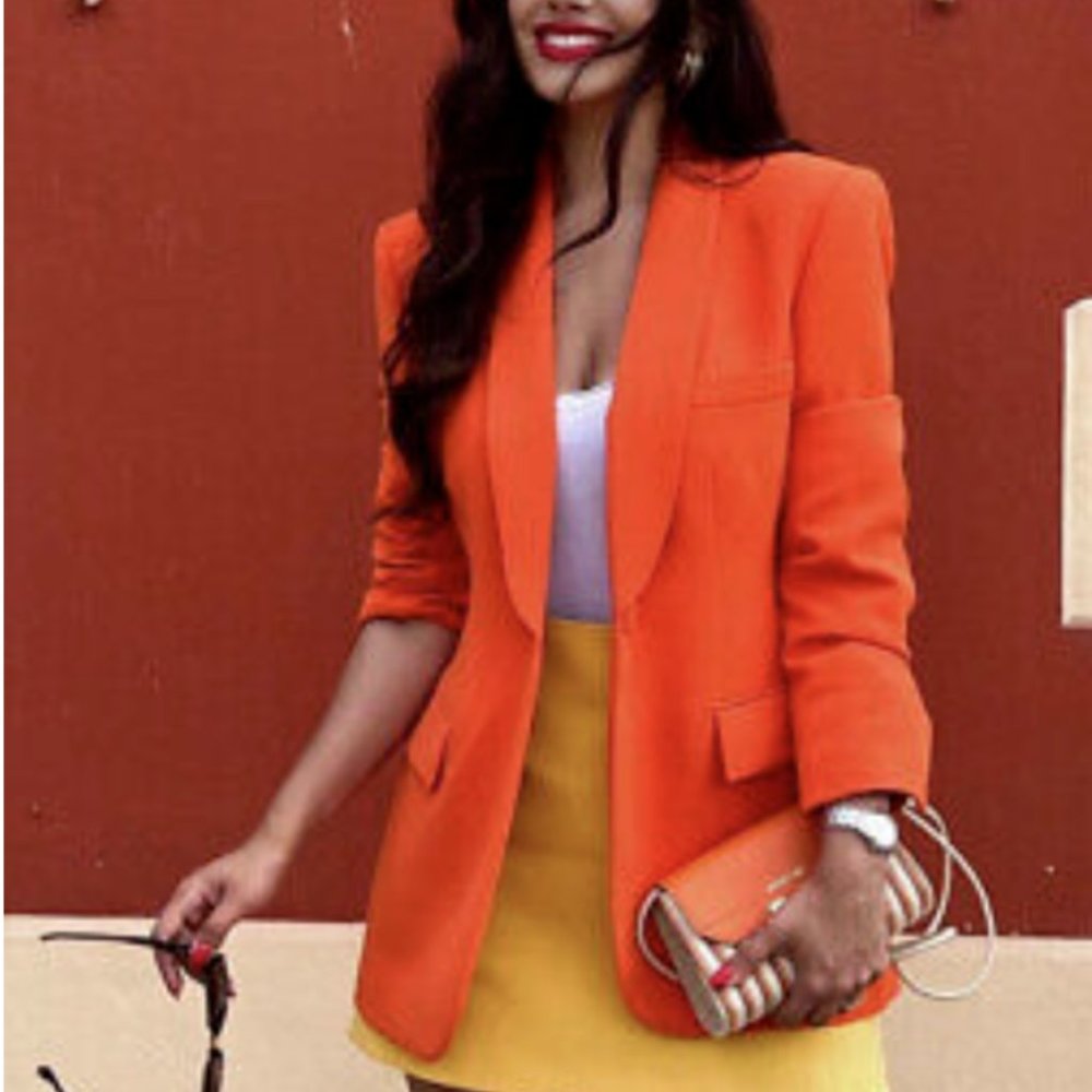 Zara Orange Blazer